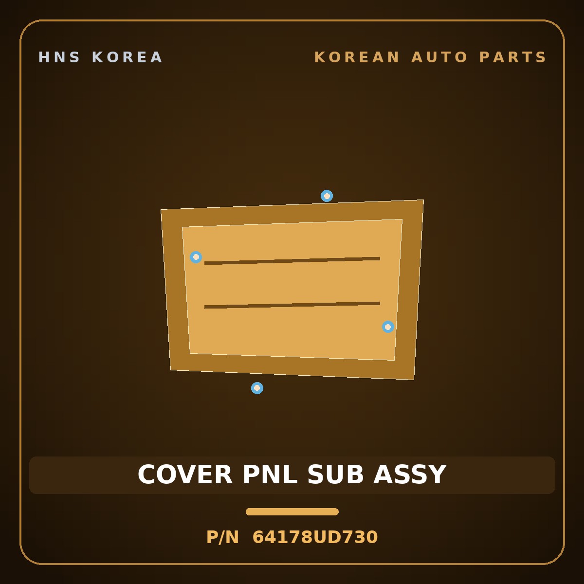Genuine Mobis COVER PNL SUB ASSY 64178UD730 for Power Truck 2004 HNS Parts Korea