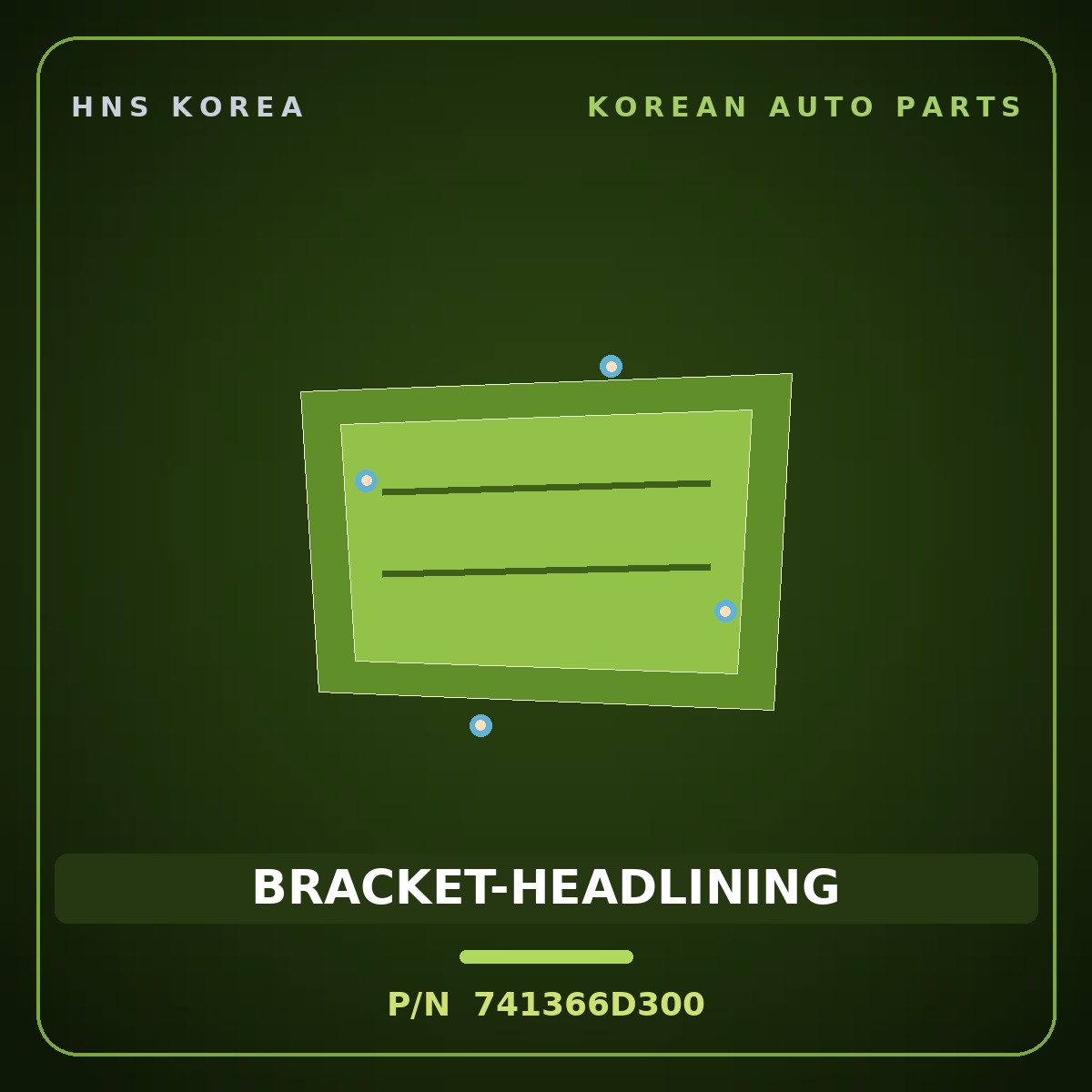 Genuine Mobis BRACKET-HEADLINING 741366D300 for Pavise 2019 HNS Parts Korea
