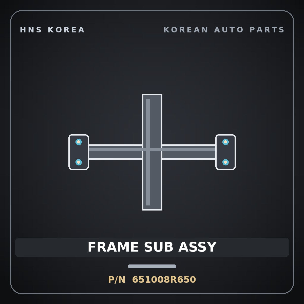 Genuine Mobis FRAME SUB ASSY 651008R650 for Granbird 2008 HNS Parts Korea