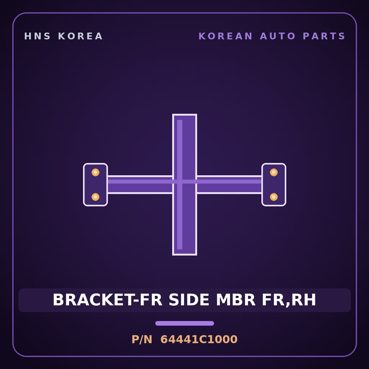 Genuine Mobis BRACKET-FR SIDE MBR FR,RH 64441C1000 for Sonata 2014 HNS Parts Korea