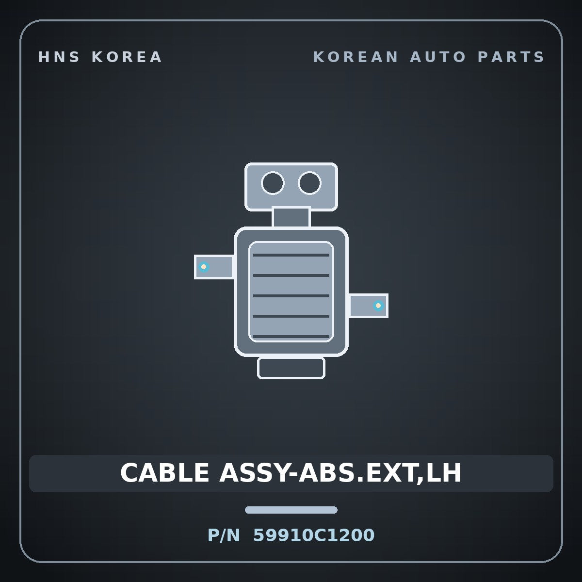 Genuine Mobis CABLE ASSY-ABS.EXT,LH 59910C1200 for Sonata 2014 HNS Parts Korea