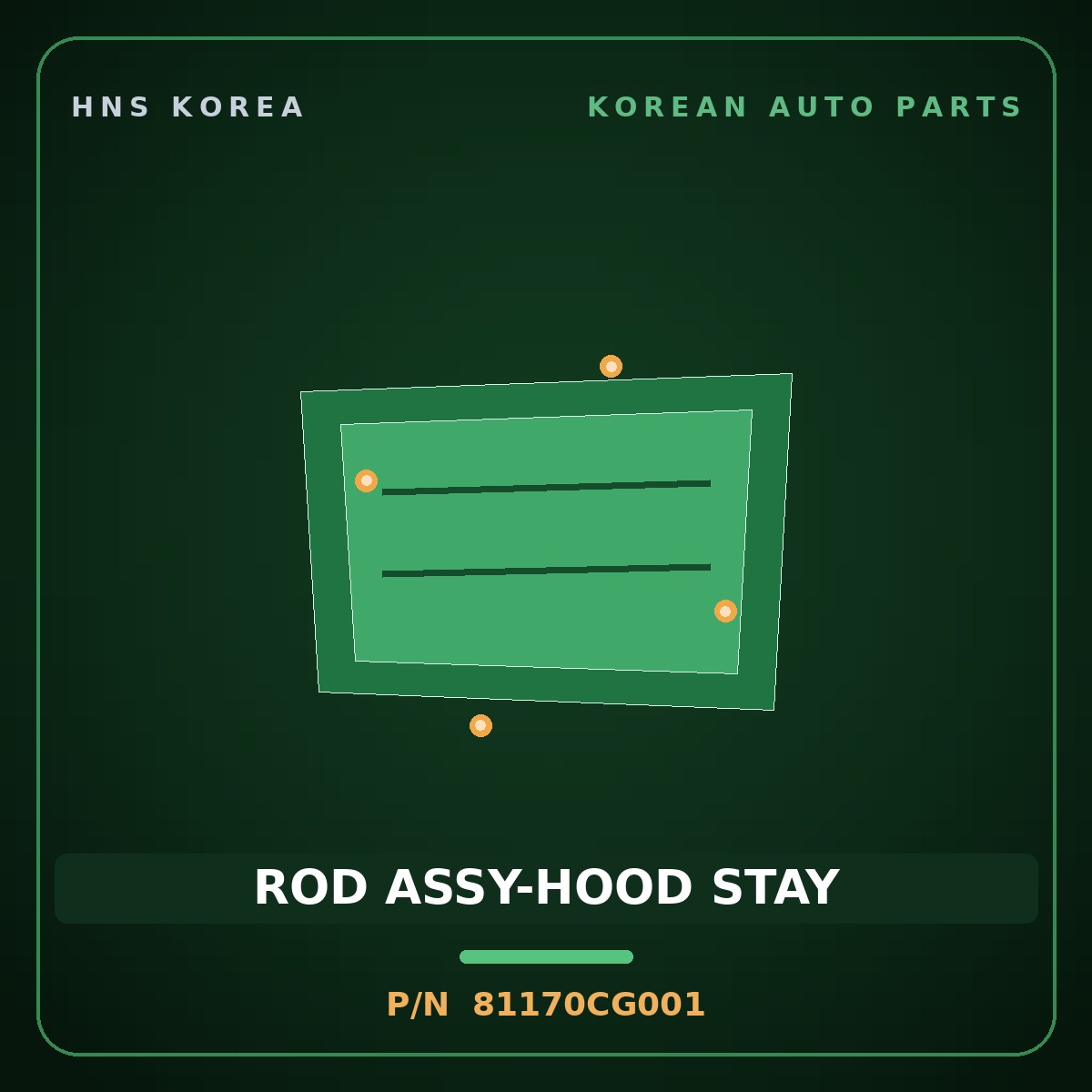 Genuine Mobis ROD ASSY-HOOD STAY 81170CG001 for ST1 2021 HNS Parts Korea