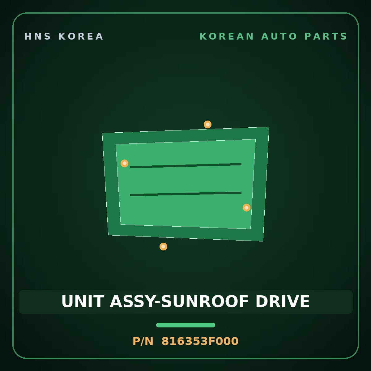 Genuine Mobis UNIT ASSY-SUNROOF DRIVE 816353F000 for Opirus 2006 HNS Parts Korea
