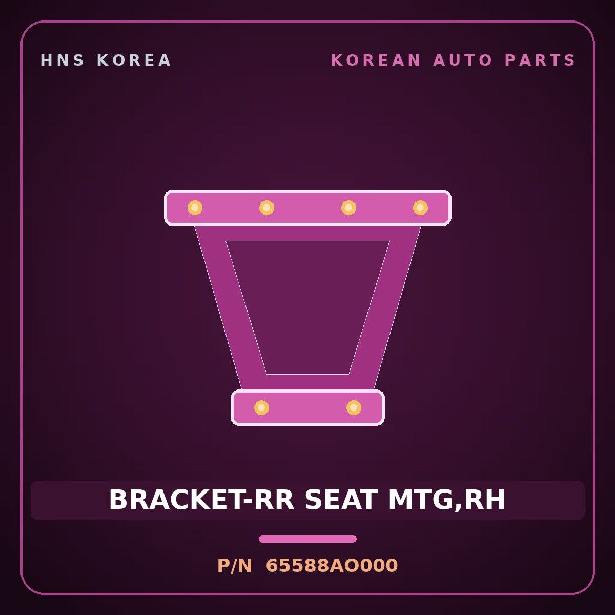 Genuine Mobis BRACKET-RR SEAT MTG,RH 65588AO000 for Niro 2022 HNS Parts Korea