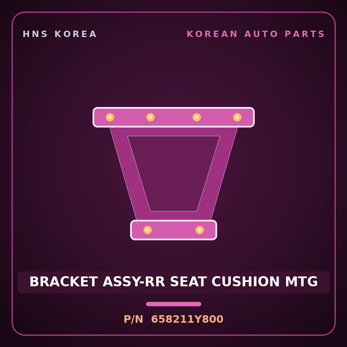 Genuine Mobis BRACKET ASSY-RR SEAT CUSHION MTG 658211Y800 for Ray 2024 HNS Parts Korea