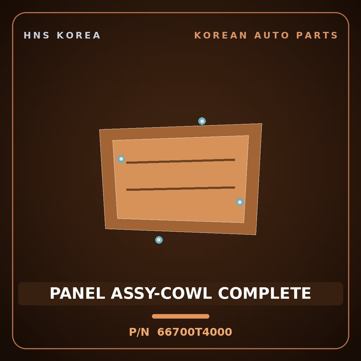 Genuine Mobis PANEL ASSY-COWL COMPLETE 66700T4000 for G90 2022 HNS Parts Korea