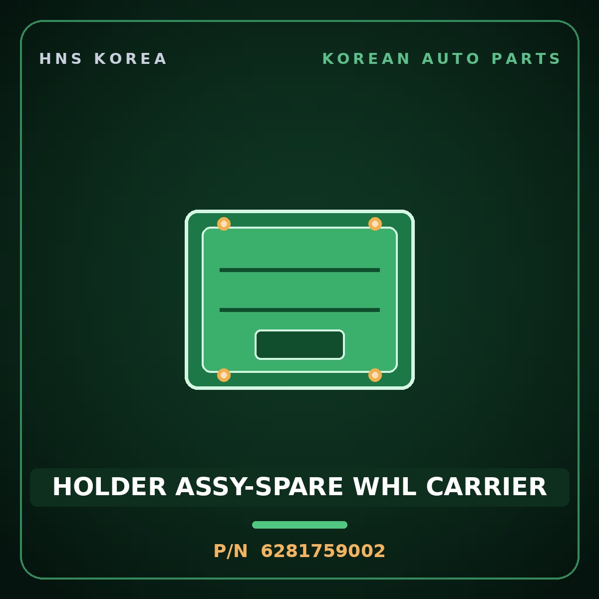 Genuine Mobis HOLDER ASSY-SPARE WHL CARRIER 6281759002 for Solati 2014 HNS Parts Korea