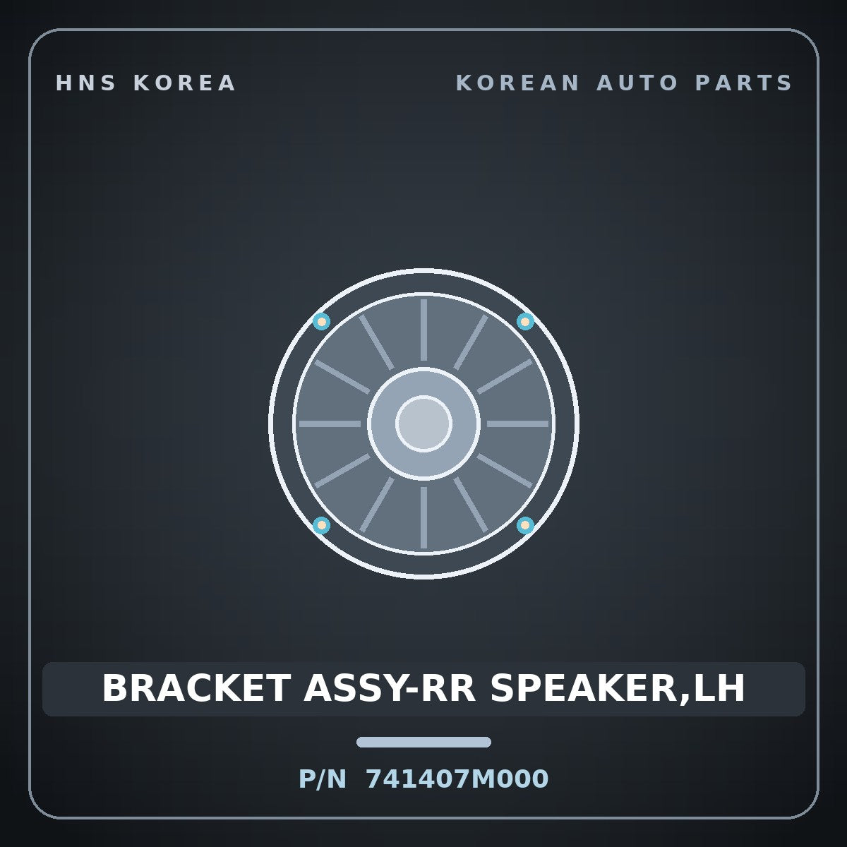 Genuine Mobis BRACKET ASSY-RR SPEAKER,LH 741407M000 for Power Truck 2004 HNS Parts Korea