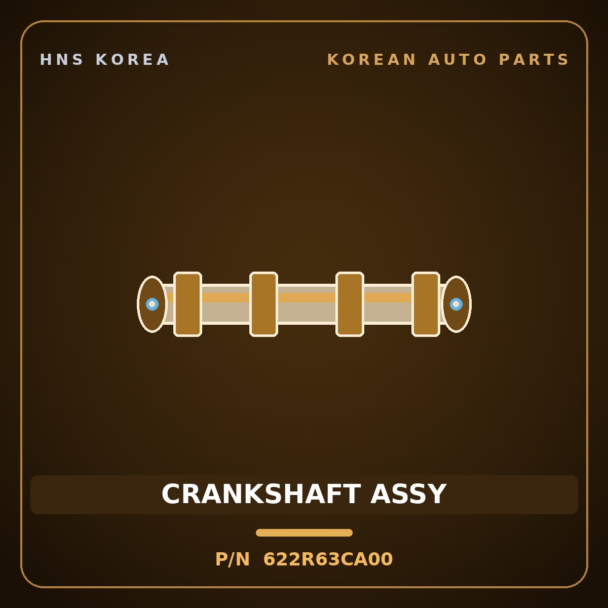 Genuine Mobis CRANKSHAFT ASSY 622R63CA00 for Carnival 2004 HNS Parts Korea