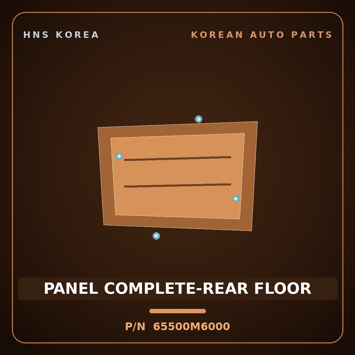 Genuine Mobis PANEL COMPLETE-REAR FLOOR 65500M6000 for K3 2018 HNS Parts Korea