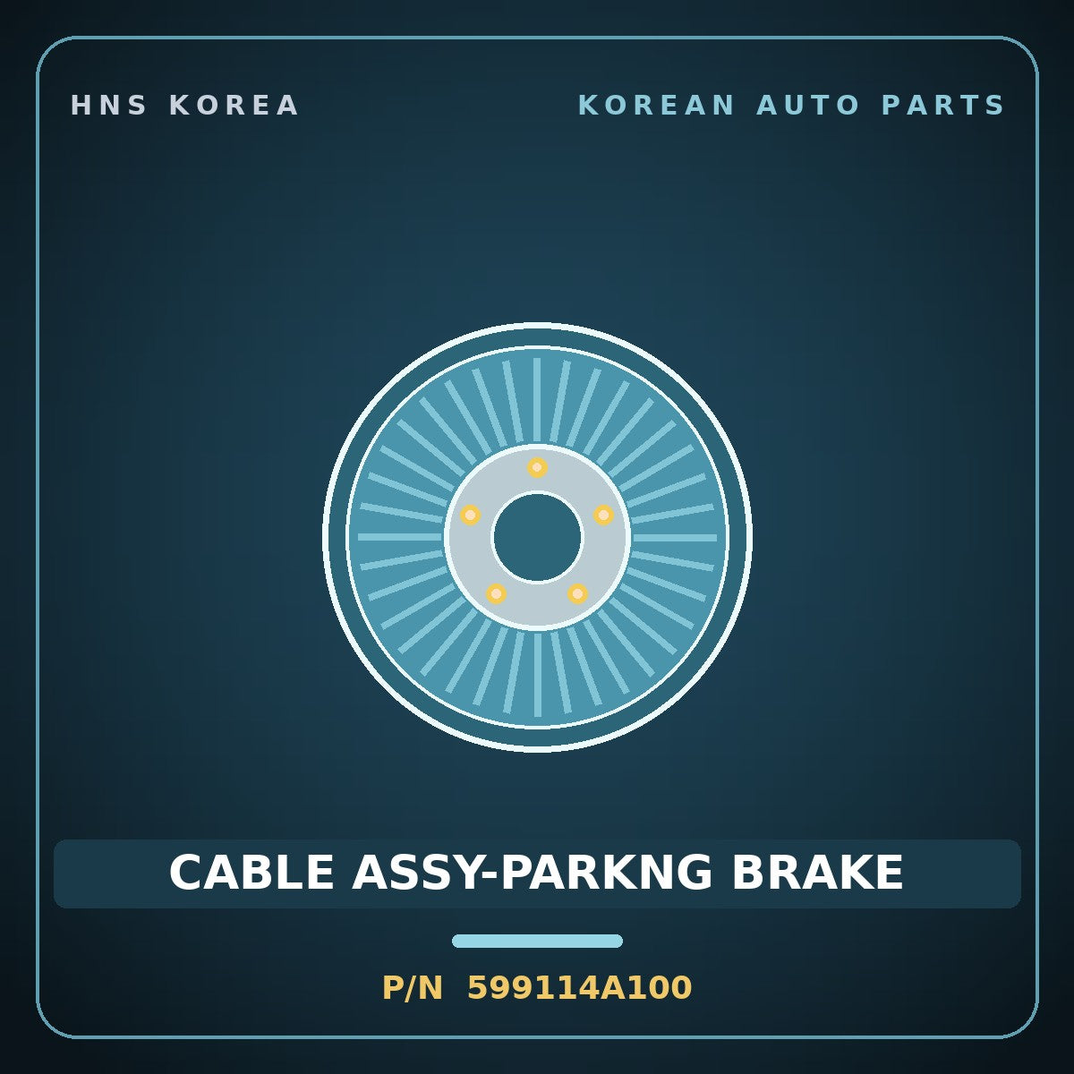 Genuine Mobis CABLE ASSY-PARKNG BRAKE 599114A100 for Grand Starex 2002 HNS Parts Korea