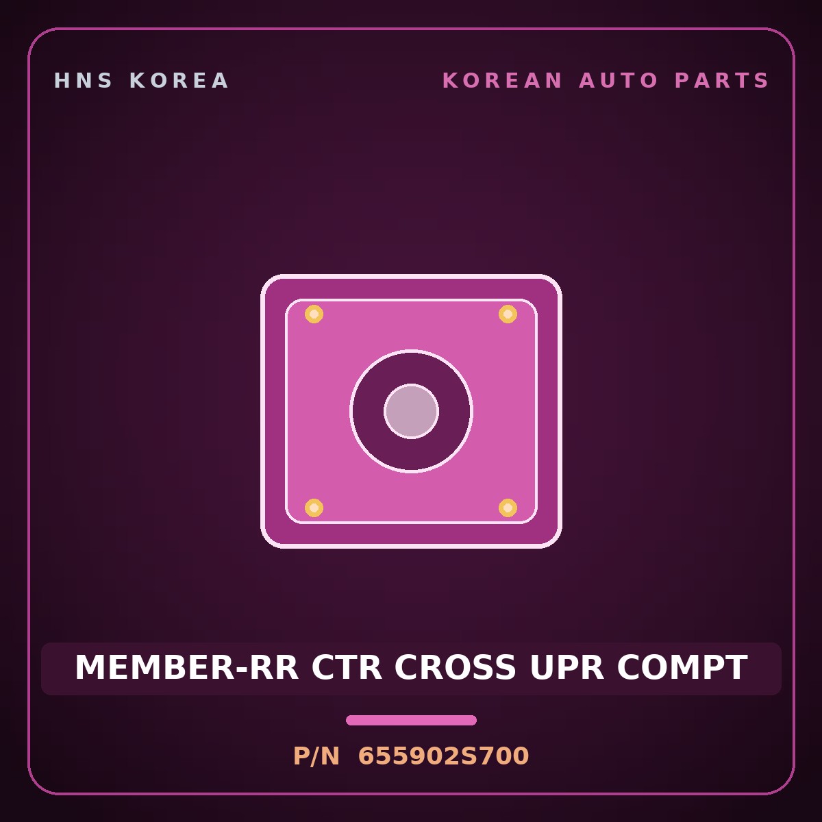 Genuine Mobis MEMBER-RR CTR CROSS UPR COMPT 655902S700 for Sportage 2014 HNS Parts Korea