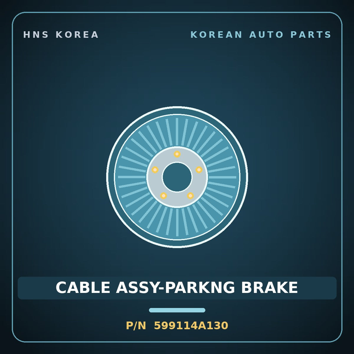 Genuine Mobis CABLE ASSY-PARKNG BRAKE 599114A130 for Grand Starex 2002 HNS Parts Korea
