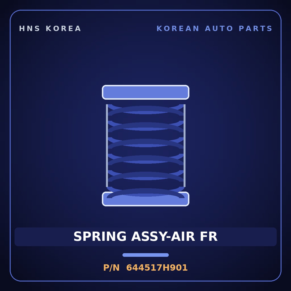 Genuine Mobis SPRING ASSY-AIR FR 644517H901 for 18-Ton Tractor 2002 HNS Parts Korea