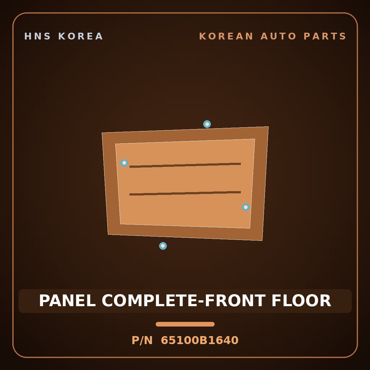 Genuine Mobis PANEL COMPLETE-FRONT FLOOR 65100B1640 for G80 2016 HNS Parts Korea