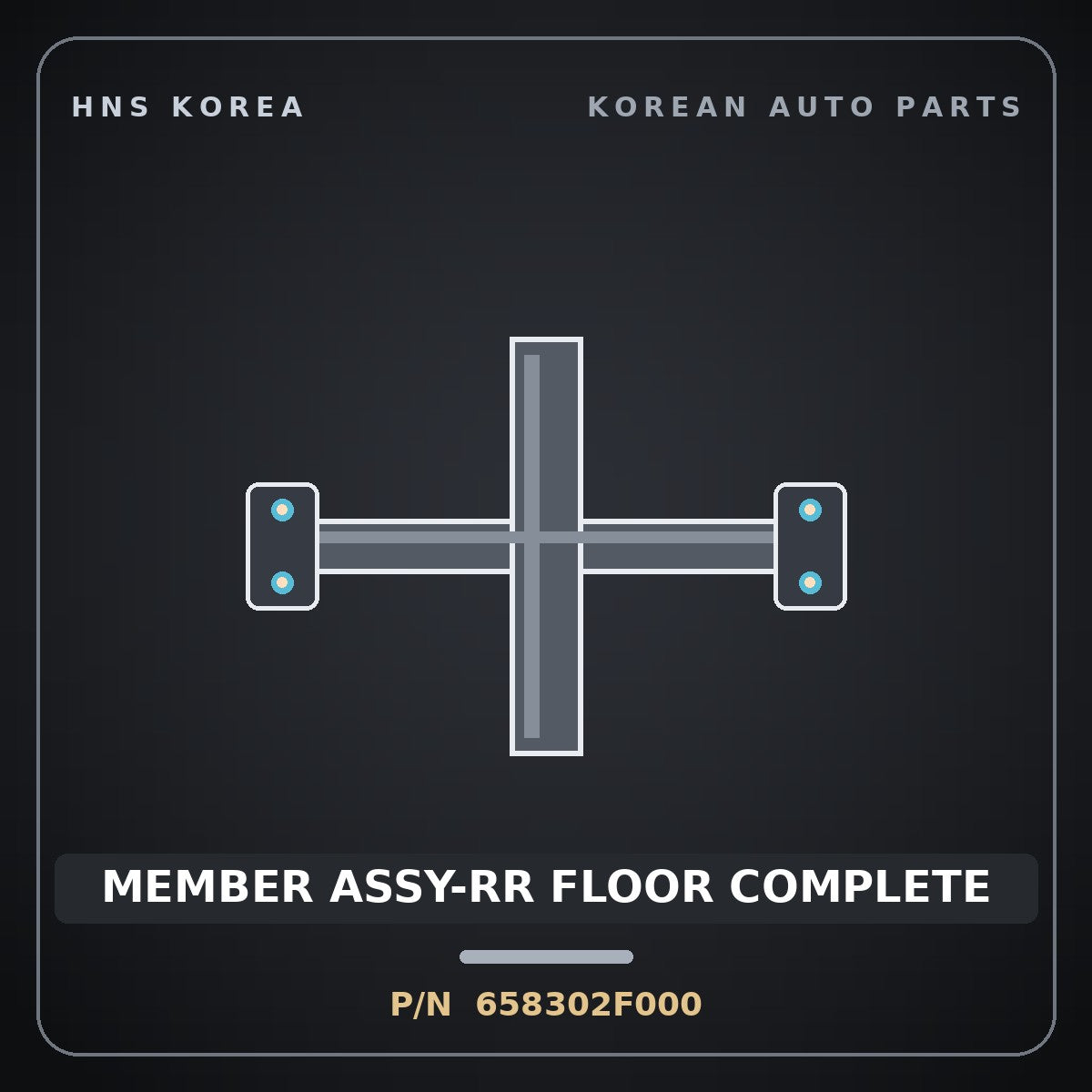 Genuine Mobis MEMBER ASSY-RR FLOOR COMPLETE 658302F000 for Cerato 2003 HNS Parts Korea