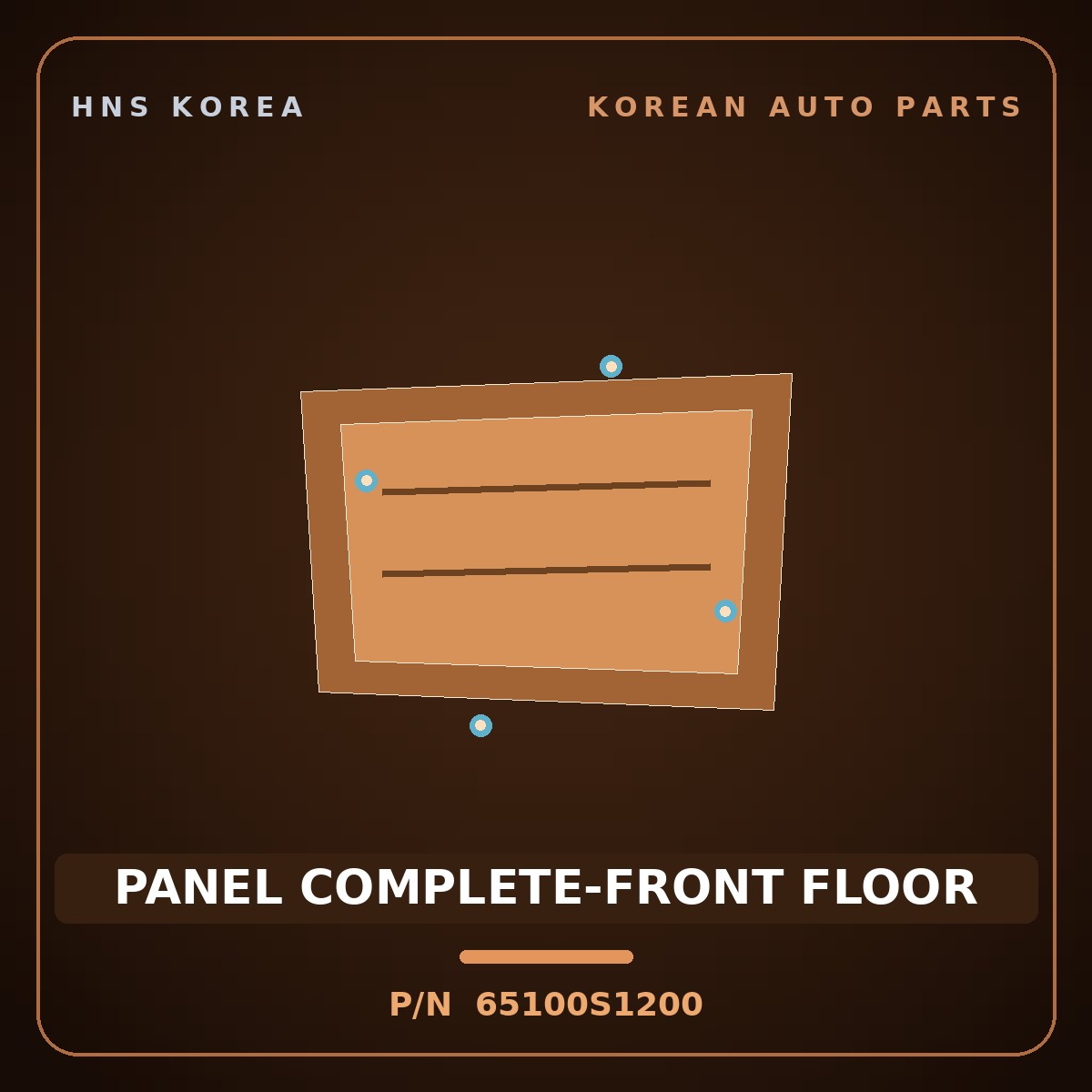 Genuine Mobis PANEL COMPLETE-FRONT FLOOR 65100S1200 for Santa Fe 2018 HNS Parts Korea
