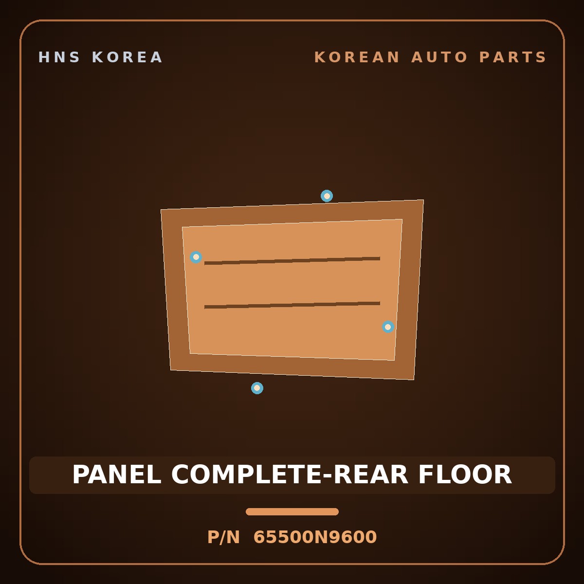 Genuine Mobis PANEL COMPLETE-REAR FLOOR 65500N9600 for Tucson 2024 HNS Parts Korea