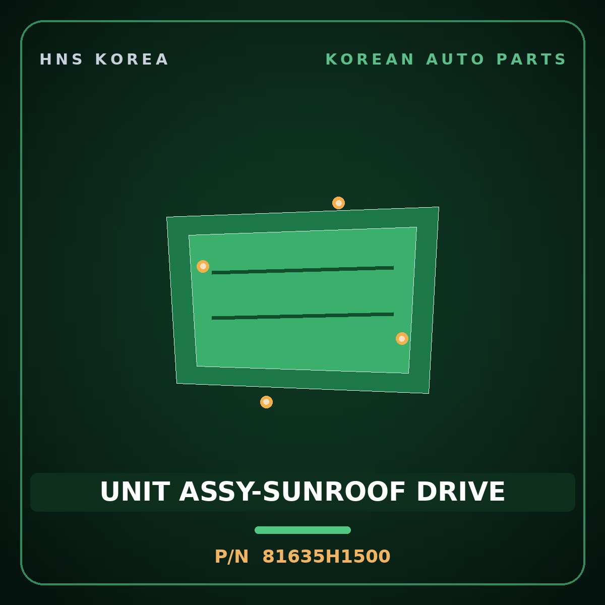 Genuine Mobis UNIT ASSY-SUNROOF DRIVE 81635H1500 for Terracan 2000 HNS Parts Korea