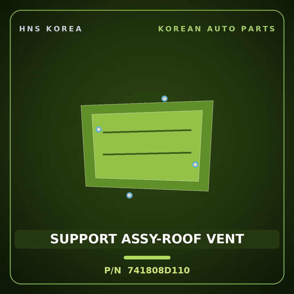 Genuine Mobis SUPPORT ASSY-ROOF VENT 741808D110 for Express 2006 HNS Parts Korea