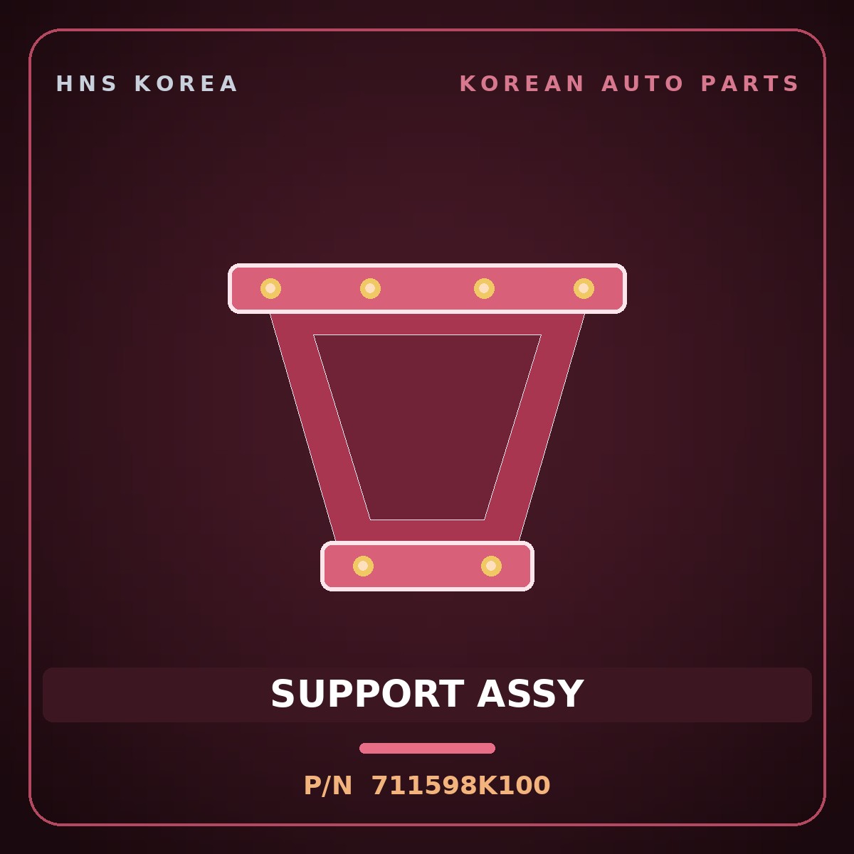 Genuine Mobis SUPPORT ASSY 711598K100 for Aero City 2008 HNS Parts Korea