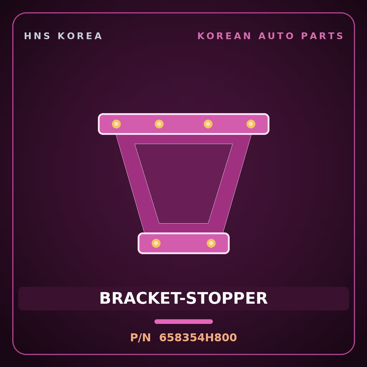 Genuine Mobis BRACKET-STOPPER 658354H800 for Grand Starex 2007 HNS Parts Korea