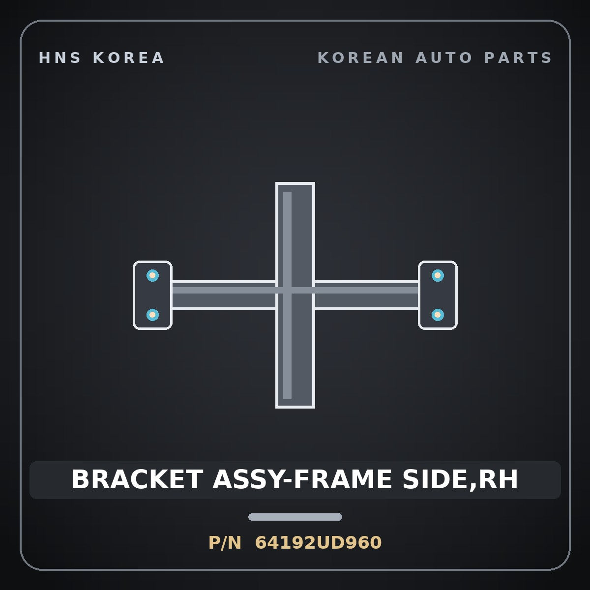 Genuine Mobis BRACKET ASSY-FRAME SIDE,RH 64192UD960 for Trago 2006 HNS Parts Korea