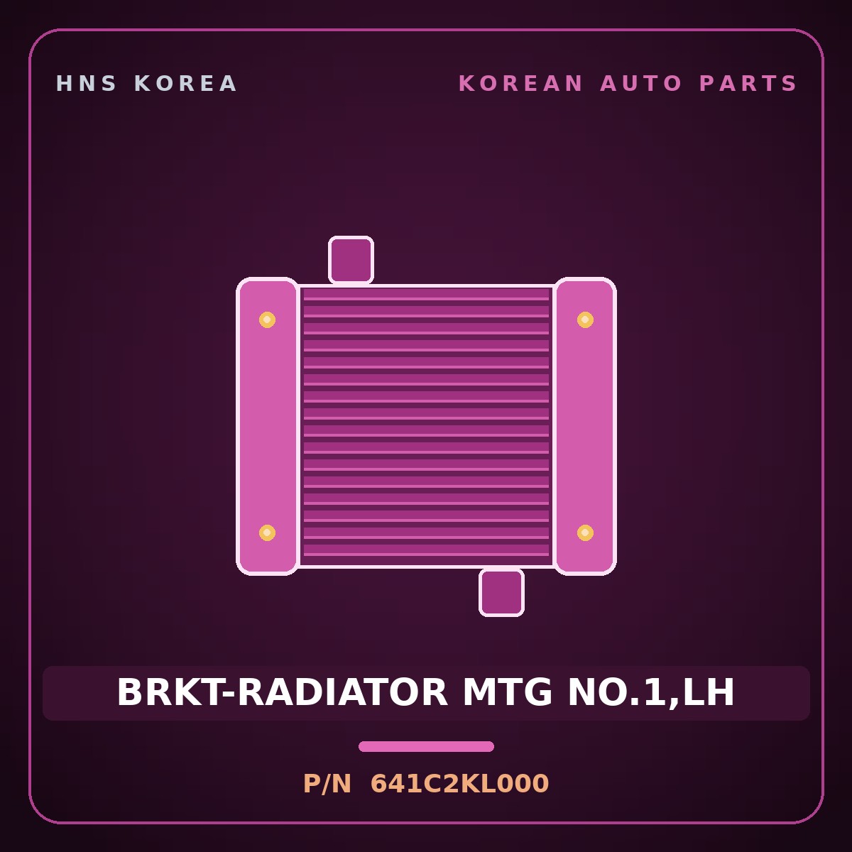 Genuine Mobis BRKT-RADIATOR MTG NO.1,LH 641C2KL000 for Ioniq 6 2023 HNS Parts Korea
