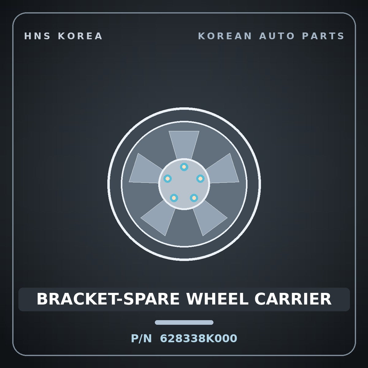 Genuine Mobis BRACKET-SPARE WHEEL CARRIER 628338K000 for Aero City 2008 HNS Parts Korea