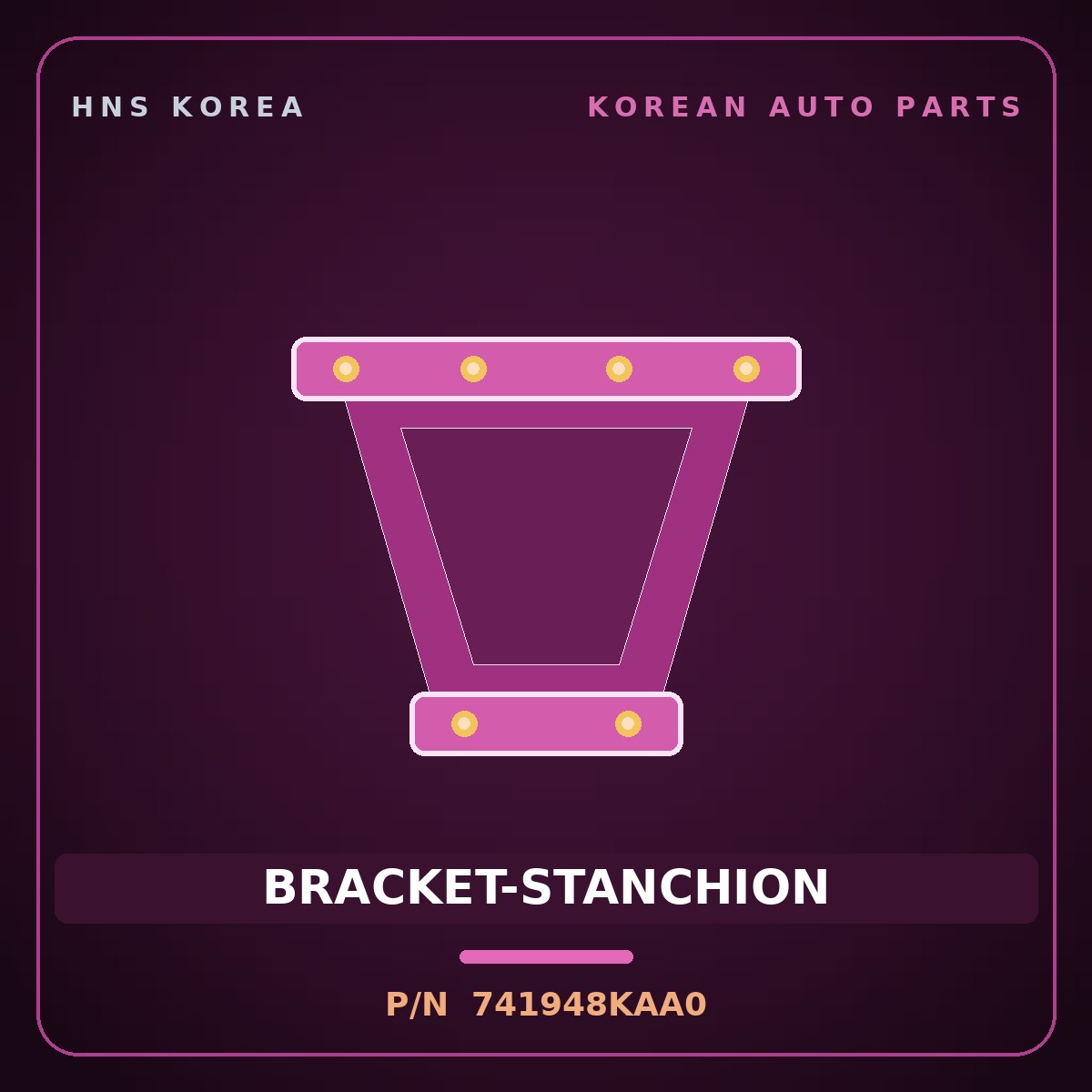 Genuine Mobis BRACKET-STANCHION 741948KAA0 for Aero City 2008 HNS Parts Korea