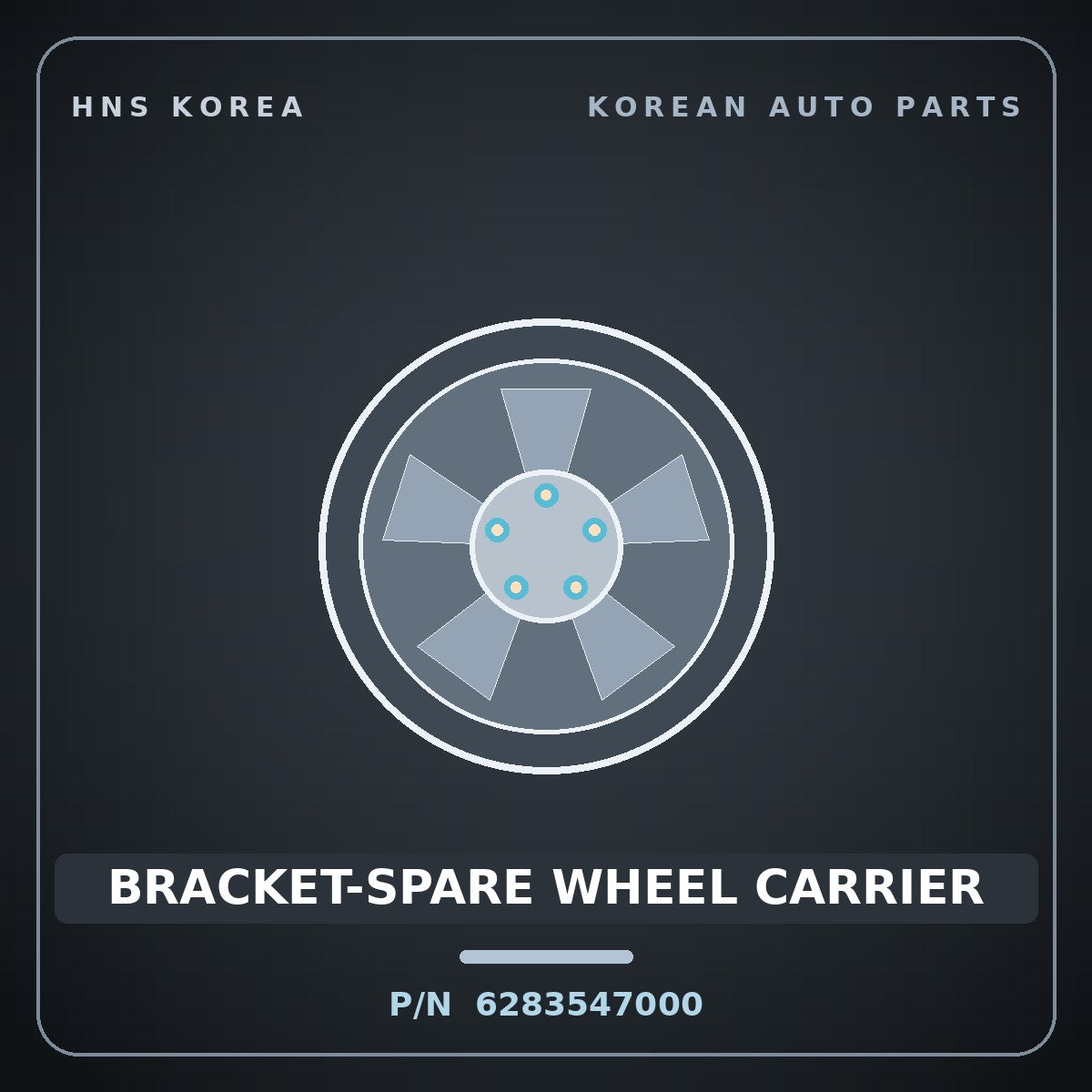 Genuine Mobis BRACKET-SPARE WHEEL CARRIER 6283547000 for Libero 2000 HNS Parts Korea