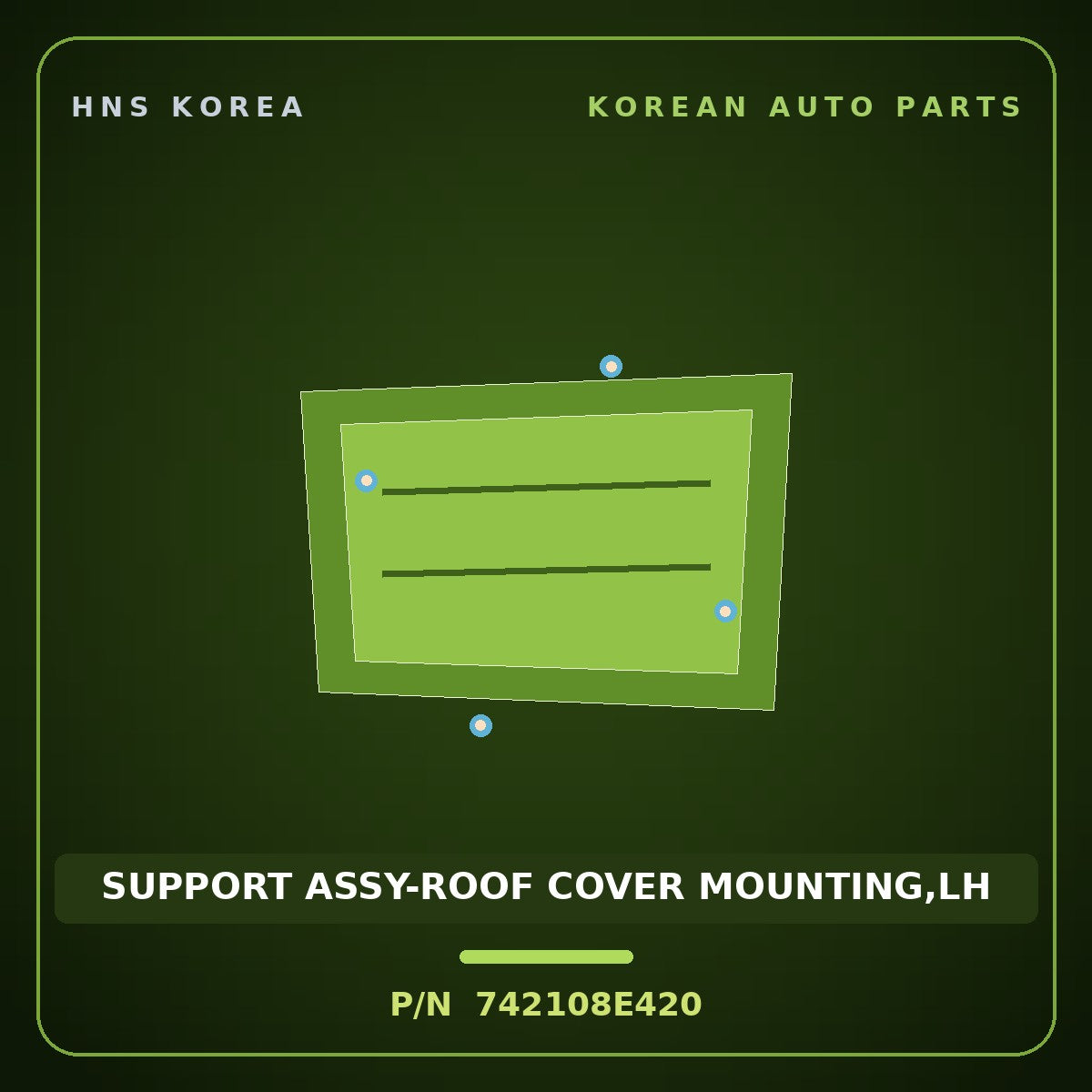 Genuine Mobis SUPPORT ASSY-ROOF COVER MOUNTING,LH 742108E420 for Universe 2019 HNS Parts Korea