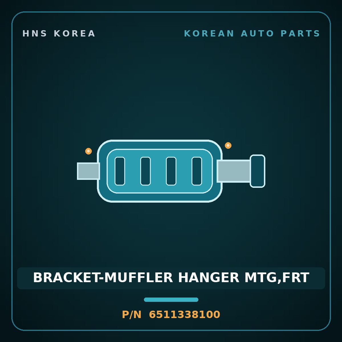 Genuine Mobis BRACKET-MUFFLER HANGER MTG,FRT 6511338100 for Grandeur 1999 HNS Parts Korea