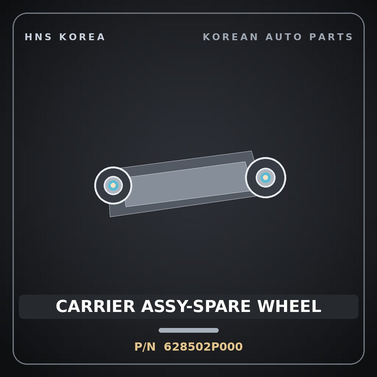 Genuine Mobis CARRIER ASSY-SPARE WHEEL 628502P000 for Sorento 2009 HNS Parts Korea