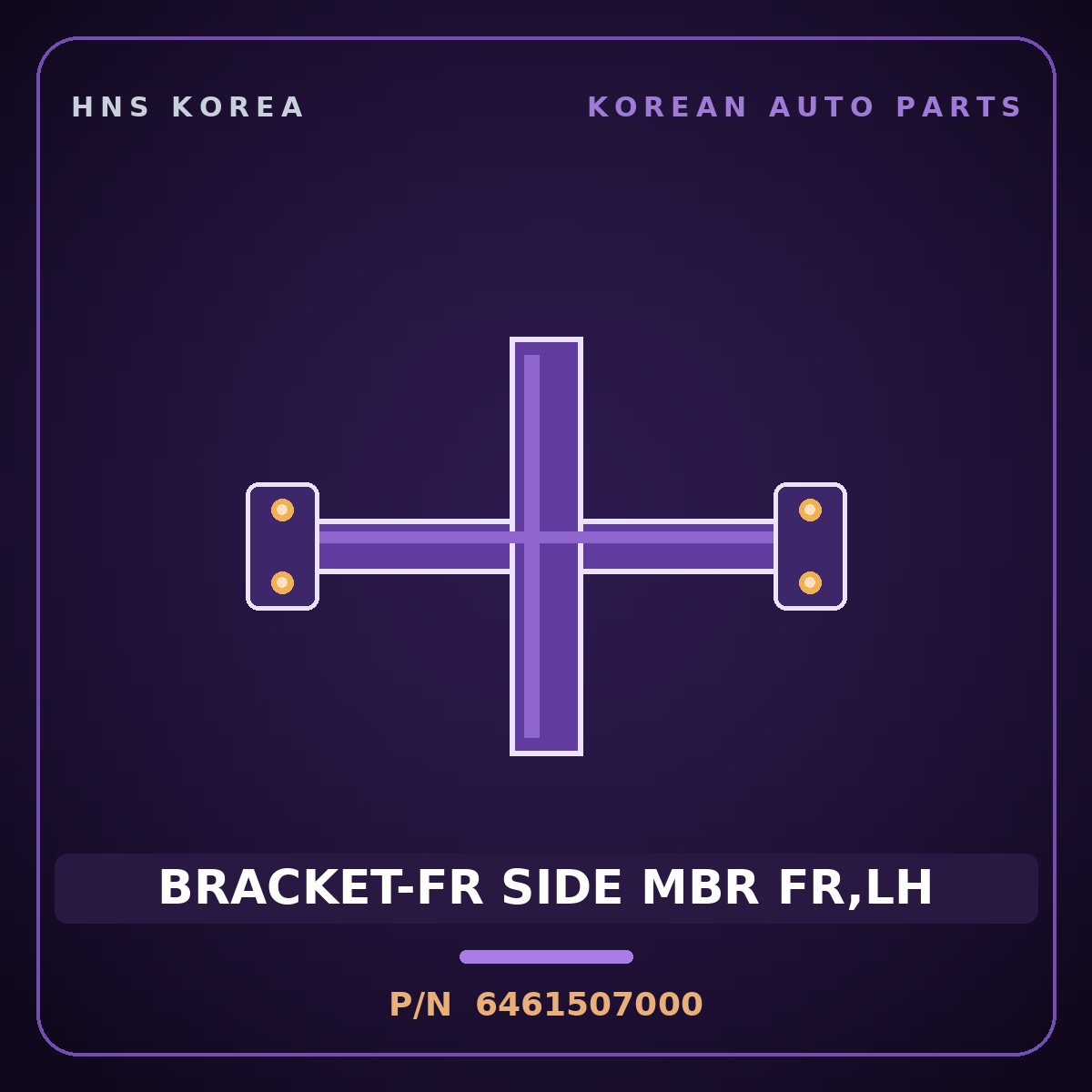 Genuine Mobis BRACKET-FR SIDE MBR FR,LH 6461507000 for Morning 2004 HNS Parts Korea