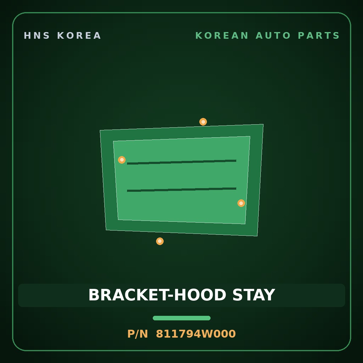 Genuine Mobis BRACKET-HOOD STAY 811794W000 for Tucson 2012 HNS Parts Korea
