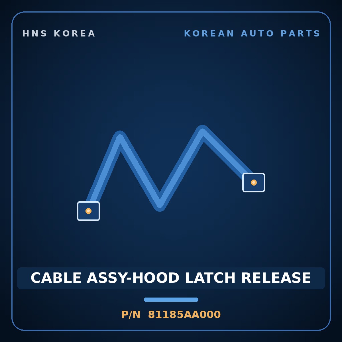 Genuine Mobis CABLE ASSY-HOOD LATCH RELEASE 81185AA000 for Avante 2020 HNS Parts Korea