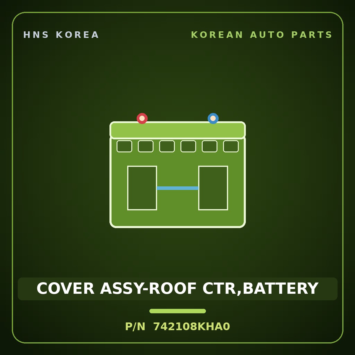 Genuine Mobis COVER ASSY-ROOF CTR,BATTERY 742108KHA0 for Aero City 2008 HNS Parts Korea