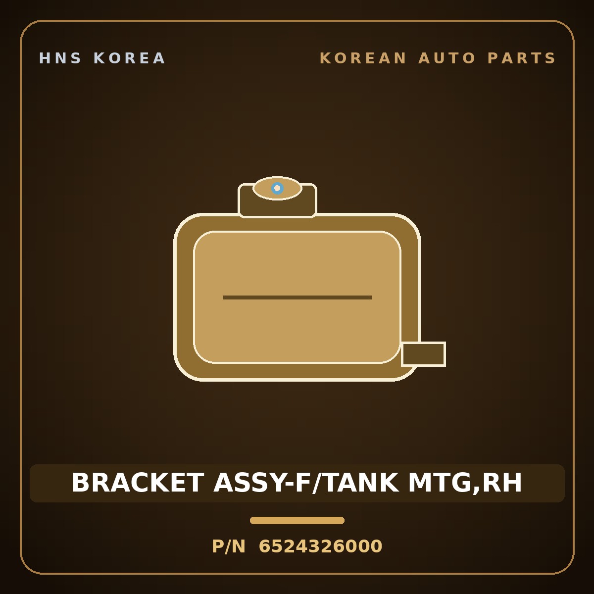 Genuine Mobis BRACKET ASSY-F/TANK MTG,RH 6524326000 for Santa Fe 2000 HNS Parts Korea