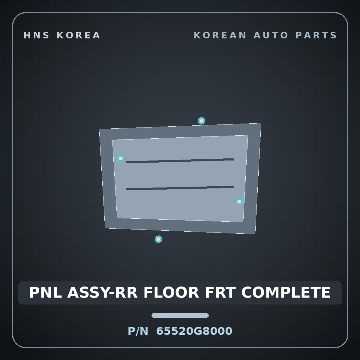 Genuine Mobis PNL ASSY-RR FLOOR FRT COMPLETE 65520G8000 for Grandeur 2017 HNS Parts Korea