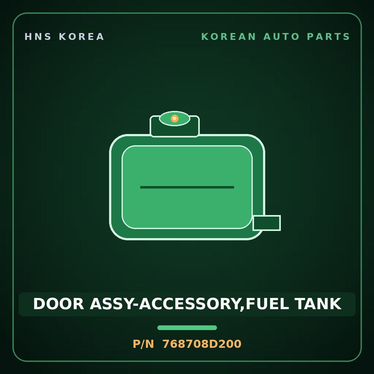 Genuine Mobis DOOR ASSY-ACCESSORY,FUEL TANK 768708D200 for Express 2006 HNS Parts Korea