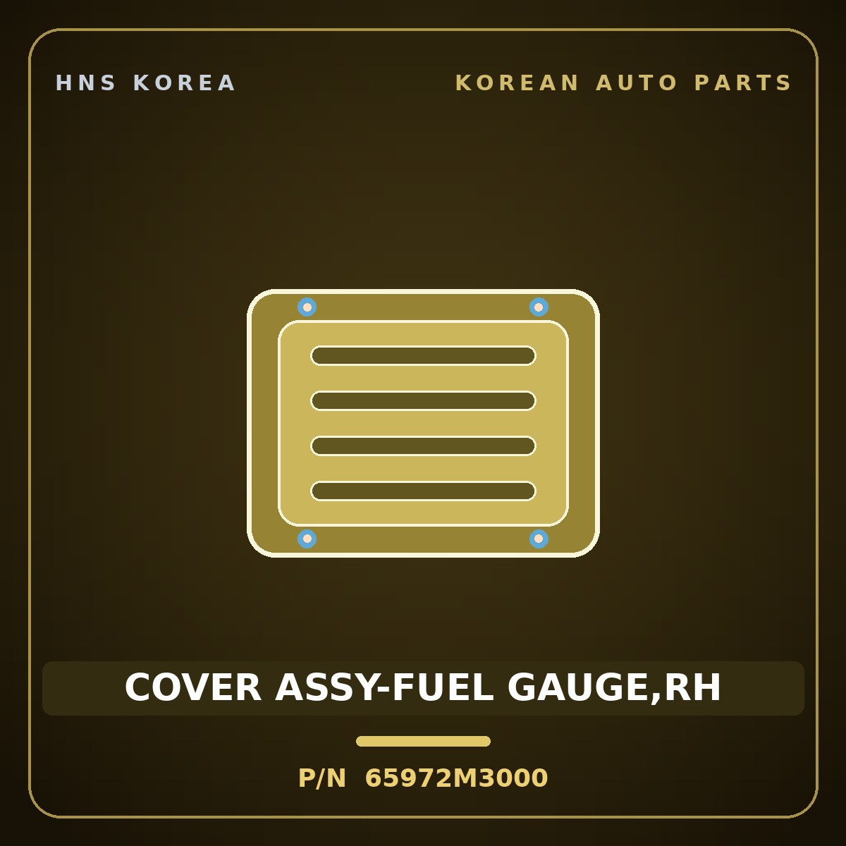 Genuine Mobis COVER ASSY-FUEL GAUGE,RH 65972M3000 for Casta 1999 HNS Parts Korea