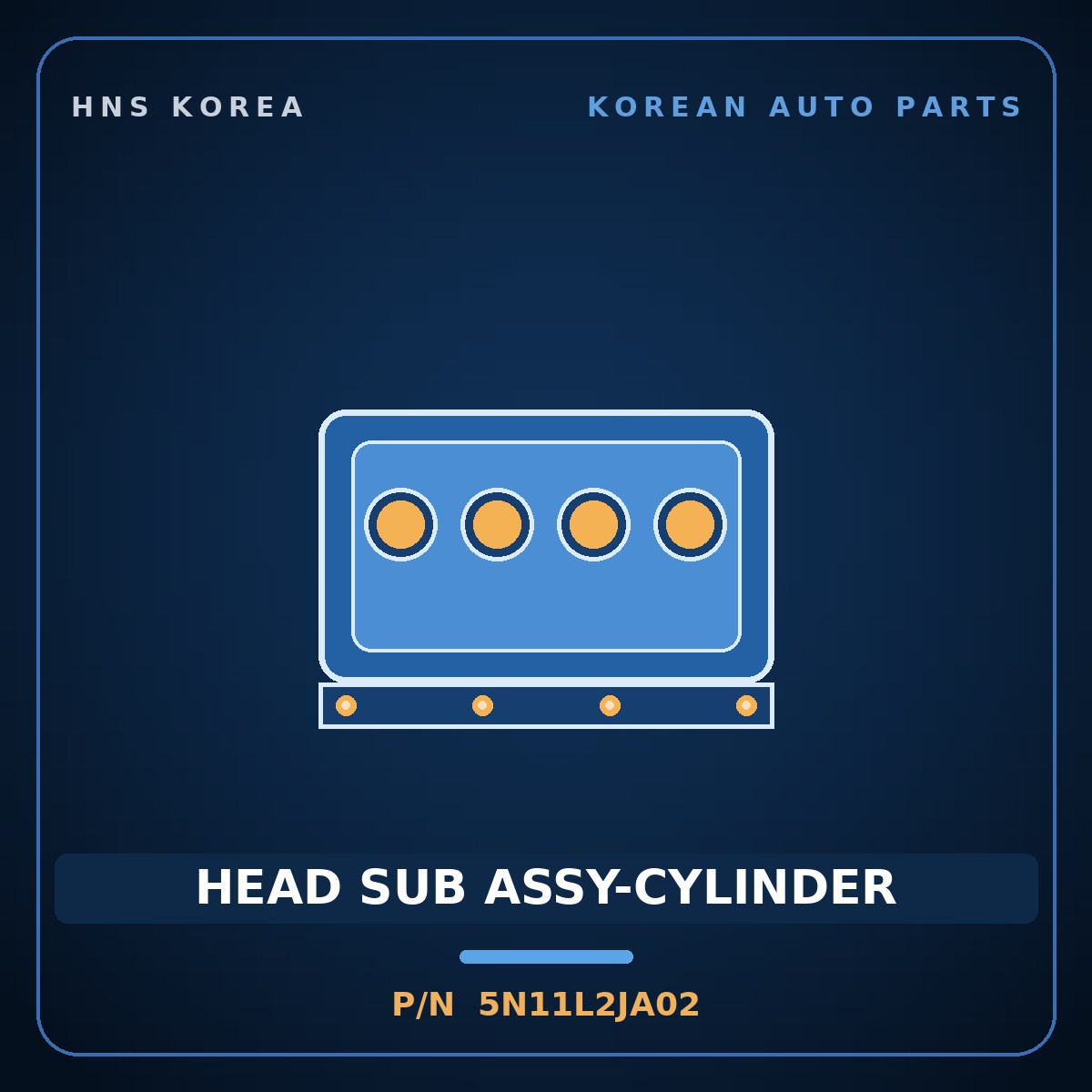 Genuine Mobis HEAD SUB ASSY-CYLINDER 5N11L2JA02 for Sonata 2019 HNS Parts Korea