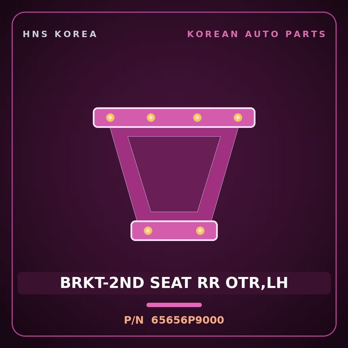Genuine Mobis BRKT-2ND SEAT RR OTR,LH 65656P9000 for Palisade 2025 HNS Parts Korea