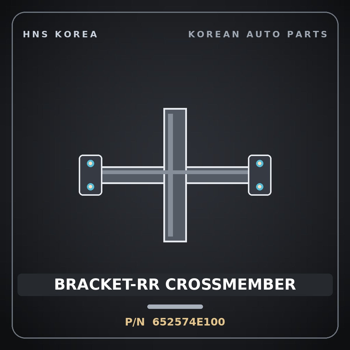 Genuine Mobis BRACKET-RR CROSSMEMBER 652574E100 for Bongo 2004 HNS Parts Korea