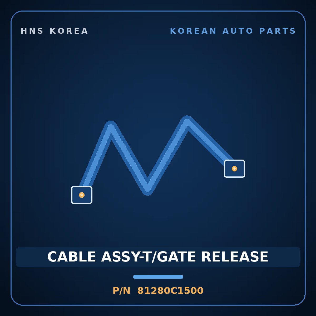 Genuine Mobis CABLE ASSY-T/GATE RELEASE 81280C1500 for Sonata 2017 HNS Parts Korea
