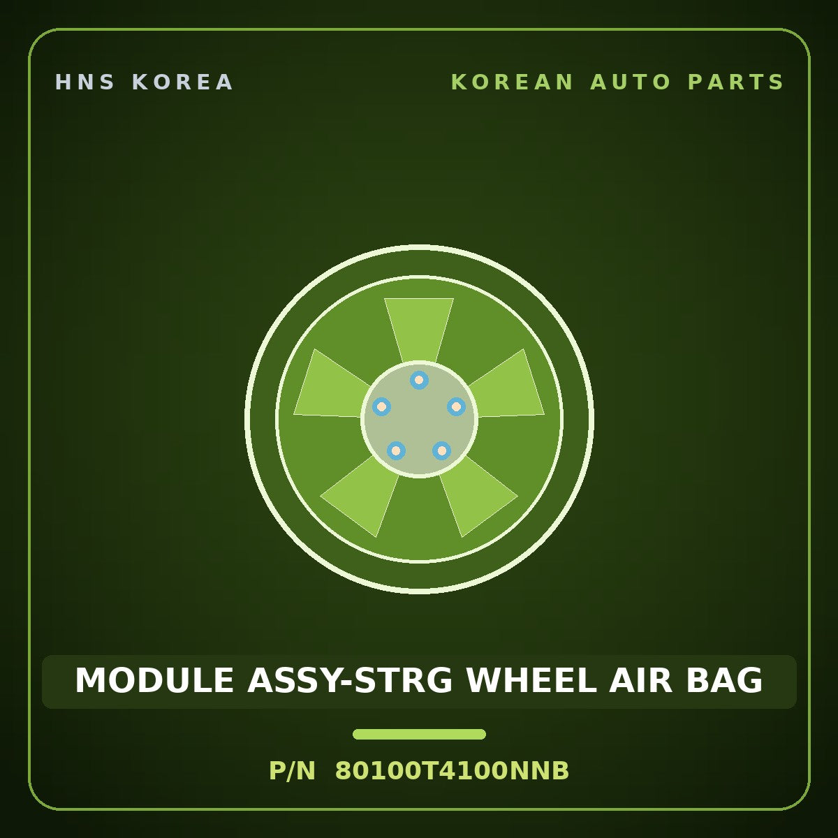 Genuine Mobis MODULE ASSY-STRG WHEEL AIR BAG 80100T4100NNB for G90 2022 HNS Parts Korea