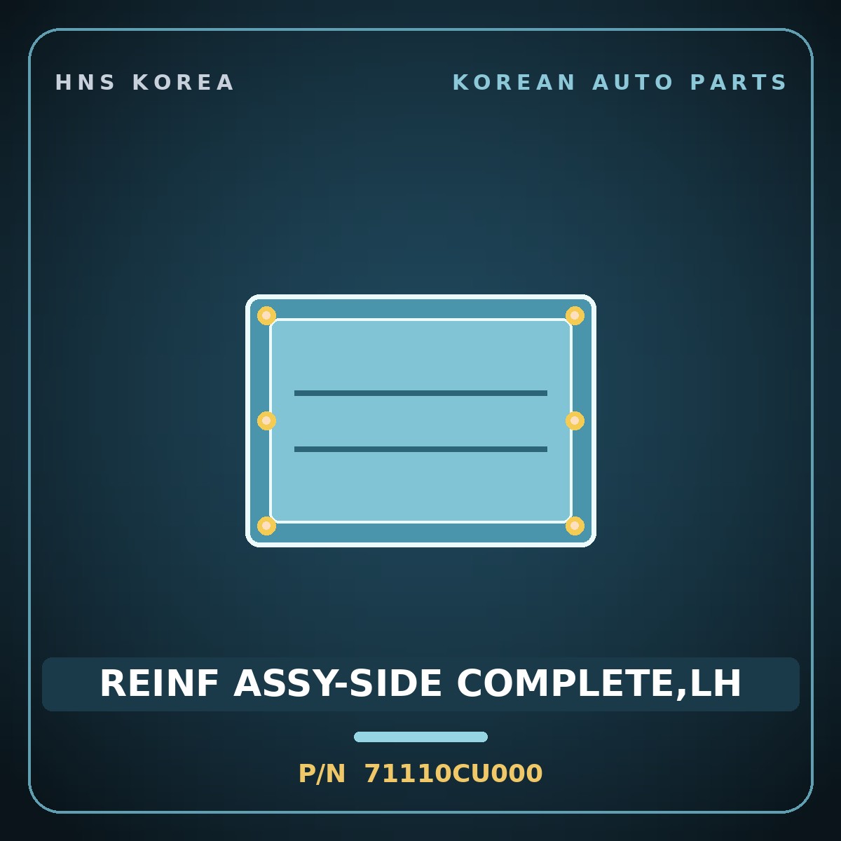Genuine Mobis REINF ASSY-SIDE COMPLETE,LH 71110CU000 for Genesis GV60 2021 HNS Parts Korea