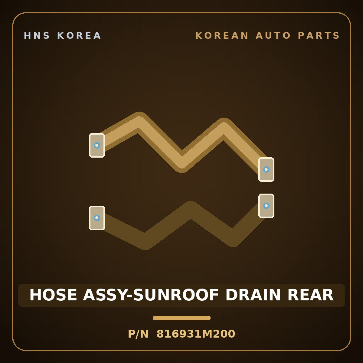 Genuine Mobis HOSE ASSY-SUNROOF DRAIN REAR 816931M200 for Forte 2008 HNS Parts Korea