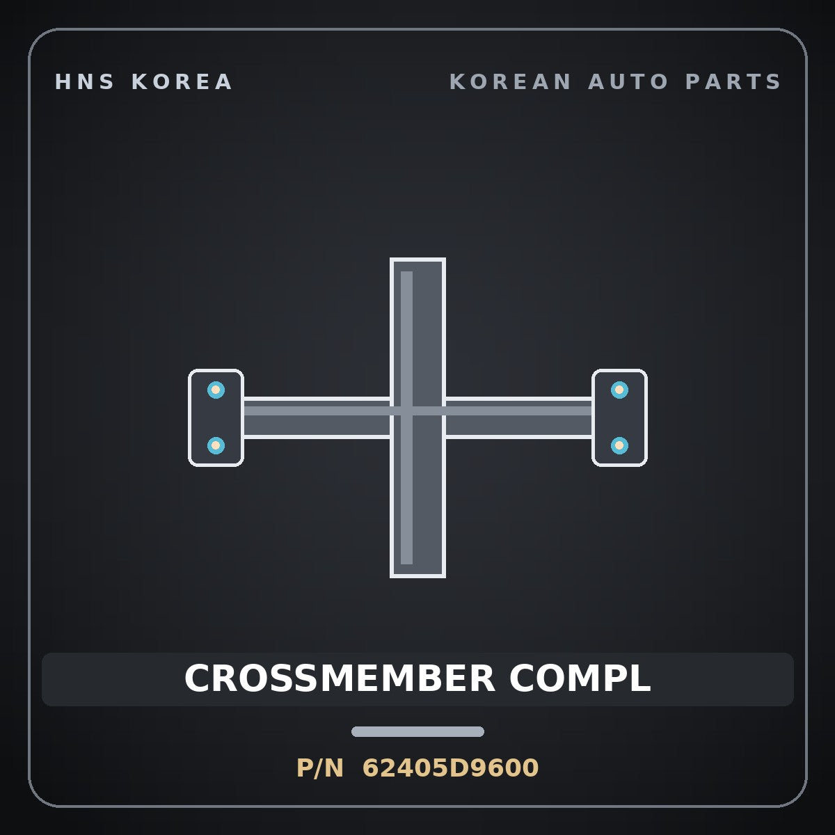 Genuine Mobis CROSSMEMBER COMPL 62405D9600 for Sportage 2016 HNS Parts Korea